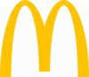 Logo de McDonald's sur fond noir