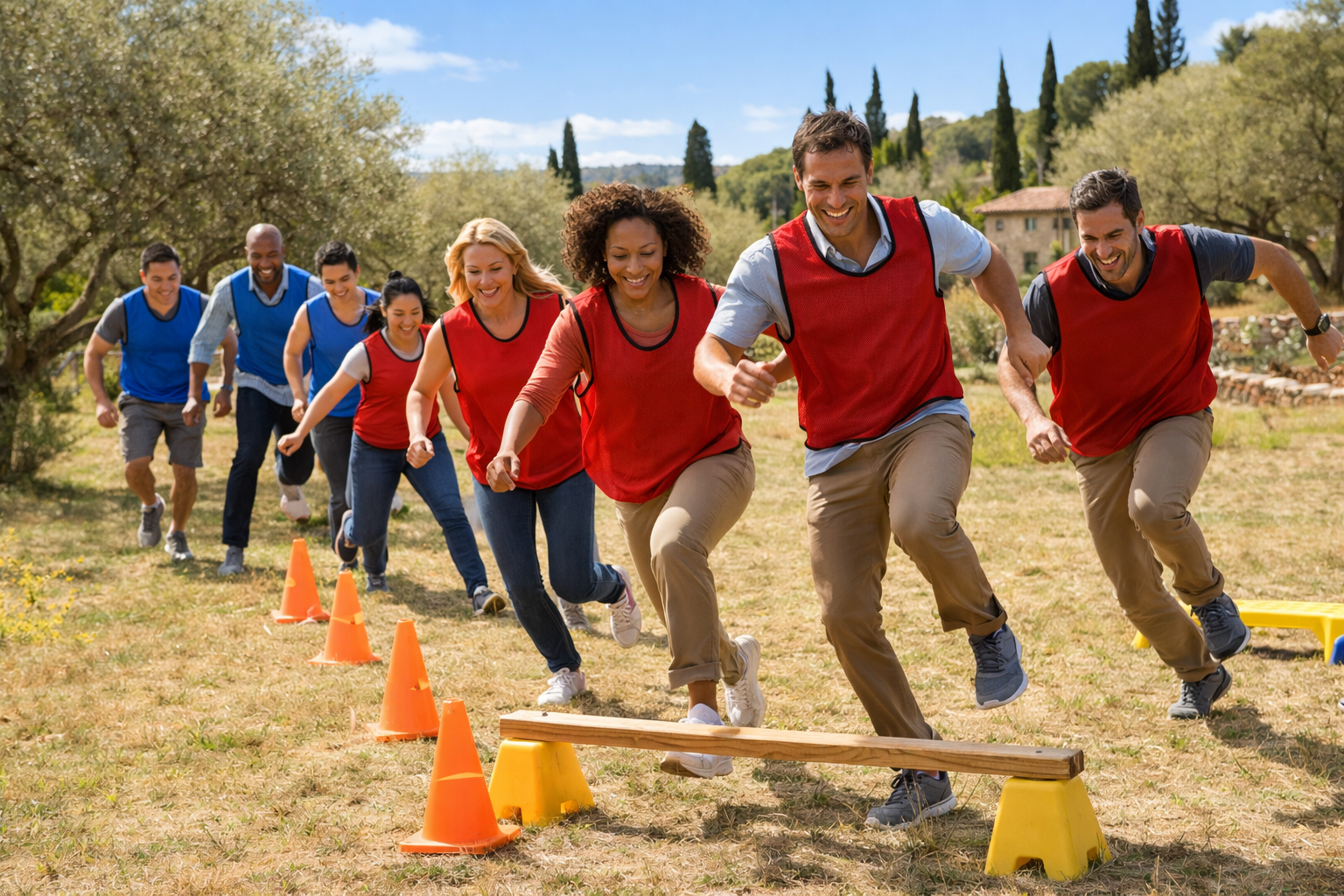Team building sportif olympiades entreprise Provence