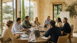 Séminaire CODIR en PACA : comité de direction réuni en bastide provençale - Universel Events